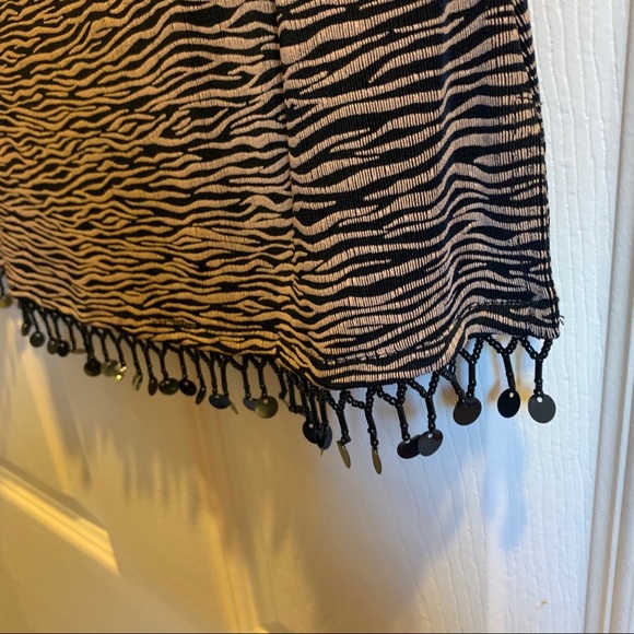 Vintage Ronni Nicole zebra beaded top - Picture 4 of 9